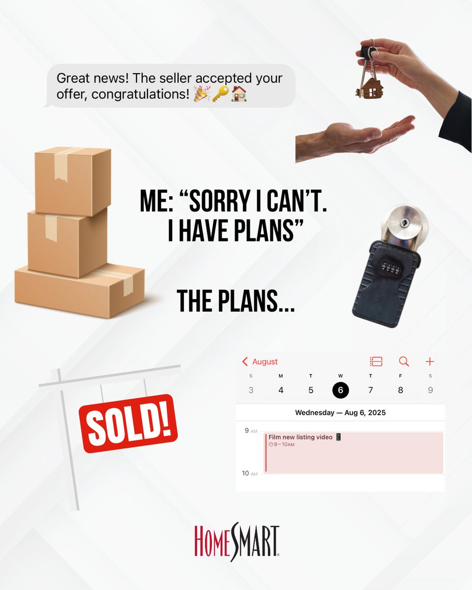 Sorry I chose to work 24/7 instead of a 9-5 😅 

#realtor #realtorhumor #realestateagent #homesmart #homesmartagent