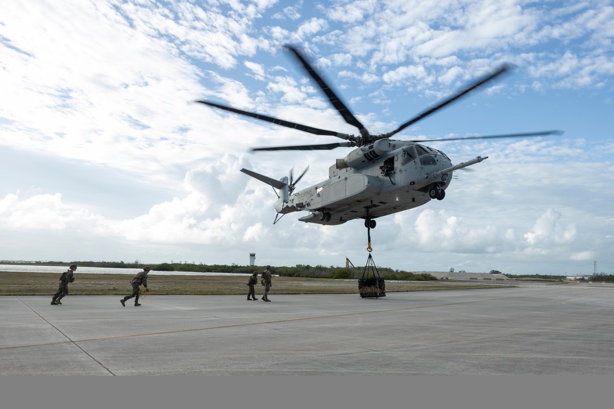 U.S. Marines (@usmc) on Twitter photo #Marines with <a href="/2nd_MAW/">2nd Marine Aircraft Wing</a> and 2nd Distribution Support Battalion (DSB), <a href="/2ndMLG/">2nd Marine Logistics Group</a> perform external lifts at Naval Air Station Key West, Florida.
Marines with 2nd MAW and 2nd DSB are training alongside elements of the <a href="/USArmy/">U.S. Army</a>, <a href="/USNavy/">U.S. Navy</a>, and <a href="/CBP/">CBP</a> to refine humanitarian assistance and #Marines with <a href="/2nd_MAW/">2nd Marine Aircraft Wing</a> and 2nd Distribution Support Battalion (DSB), <a href="/2ndMLG/">2nd Marine Logistics Group</a> perform external lifts at Naval Air Station Key West, Florida.
Marines with 2nd MAW and 2nd DSB are training alongside elements of the <a href="/USArmy/">U.S. Army</a>, <a href="/USNavy/">U.S. Navy</a>, and <a href="/CBP/">CBP</a> to refine humanitarian assistance and