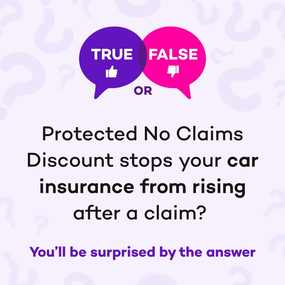 True or False: Protected No Claims Discount stops your insurance from rising after a claim? 

...The answer might surprise you!  

Find out how Protected No Claims Discount works with our latest article from our car insurance experts 👇 
ow.ly/sIam50WvnQ3

#KnowYourPolicy