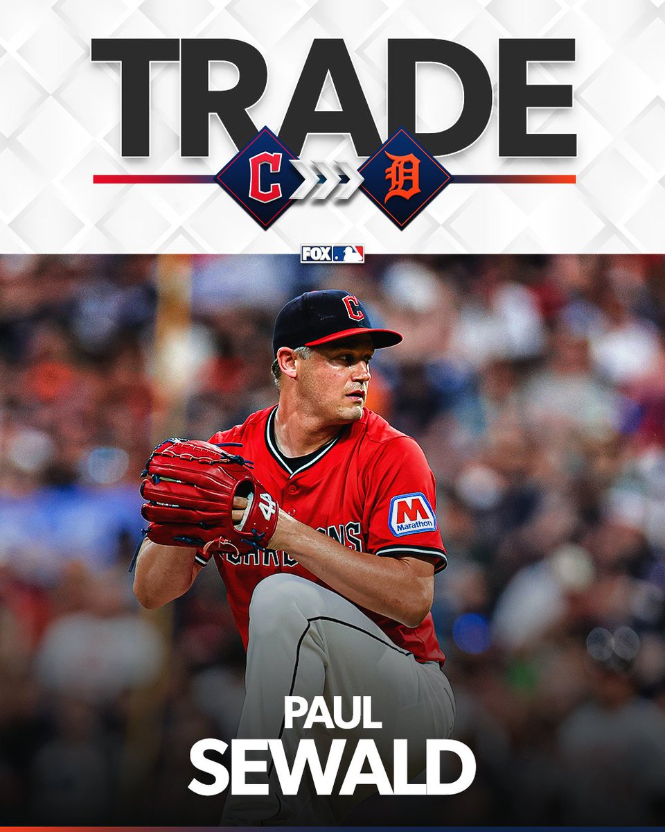 MLBONFOX's tweet image. TRADE: The Tigers are acquiring RP Paul Sewald from the Guardians, per @cmccosky
