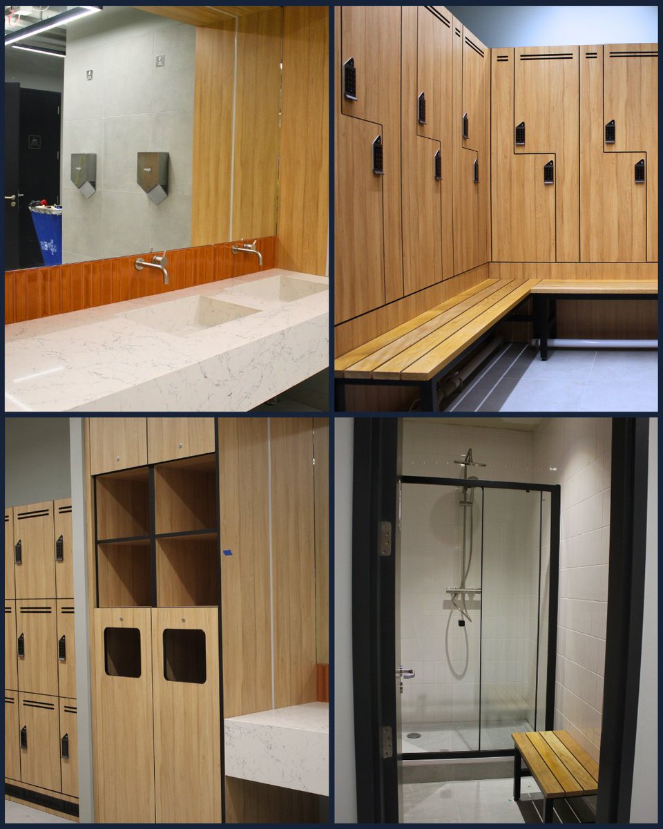 washroom_tweets's tweet image. 🏁 Job complete at 129 Wilton Road – high-spec End-of-Trip facility delivered.

• Oak HPL IPS &amp;amp; lockers
• Caesarstone vanity tops
• Custom vanity units
• Metal bench frames with solid oak slats

Smart, durable, and built to last.

#Joinery #FitOut