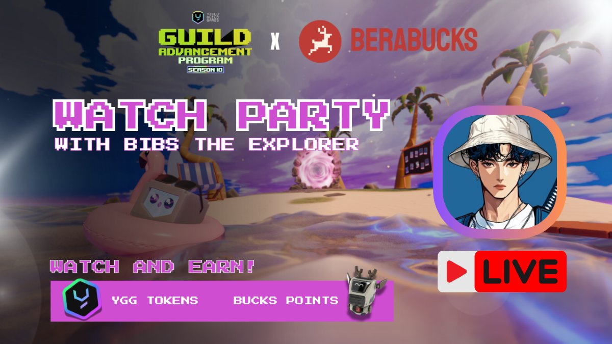 Yield Guild Games (@yieldguild) on Twitter photo 🔴 LIVE NOW: <a href="/BibsTheExplorer/">Bibs | Sylphy Academy 🎮</a> is streaming on <a href="/BeraBucks/">BeraBucks 🐻⛓️</a>! 🎮
✨ WHAT'S DROPPING:
1 hour of non-stop entertainment
Buck Points auto-stacking while you watch 📈
🚨 AIRDROP ALERT: Need 18,000 Buck Points for GAP Season 10 qualification? This stream = your fast track to that goal! 🔴 LIVE NOW: <a href="/BibsTheExplorer/">Bibs | Sylphy Academy 🎮</a> is streaming on <a href="/BeraBucks/">BeraBucks 🐻⛓️</a>! 🎮
✨ WHAT'S DROPPING:
1 hour of non-stop entertainment
Buck Points auto-stacking while you watch 📈
🚨 AIRDROP ALERT: Need 18,000 Buck Points for GAP Season 10 qualification? This stream = your fast track to that goal!