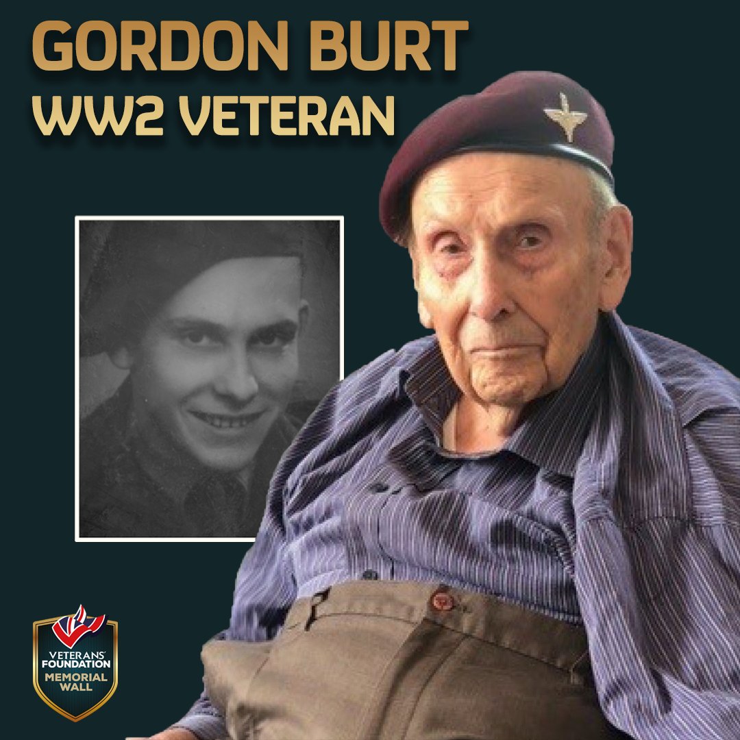🌺🇬🇧 We are deeply saddened to share the news of the passing of WW2 veteran Gordon Burt.

At just 16, Gordon joined the Home Guard during the Second World War. He went on to serve 4 years with the Parachute Regiment, where his courage and leadership saw him selected for Officer