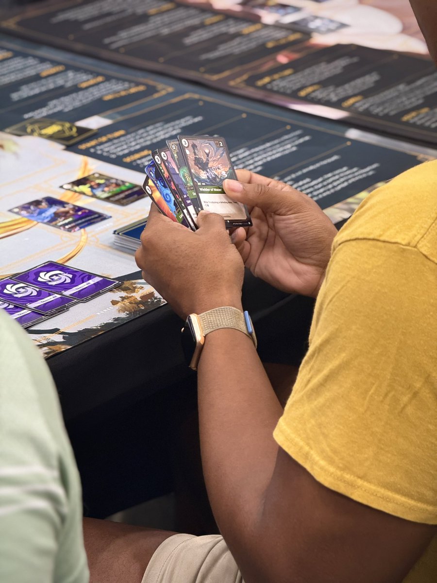 Draw3Official's tweet photo. A couple looks of the @playriftbound booth at #GenCon2025 https://t.co/G06DUOJ9J7