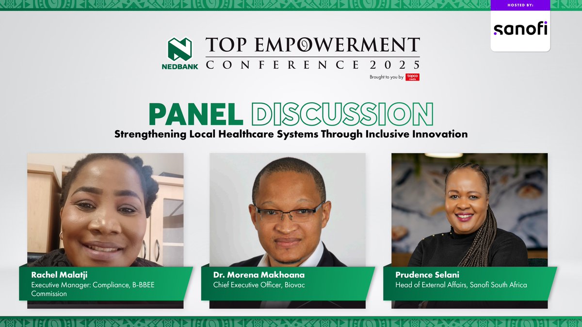 TopEmpowerment (@topempowerment) on Twitter photo 🟣Last panel of the day! 🚀
Strengthening Local Healthcare Systems Through Inclusive Innovation hosted by <a href="/sanofi/">Sanofi</a>.
With <a href="/bbbeecommission/">BBBEE Commission</a>, IDC’s Lindiwe Buthelezi & Prudence Selani <a href="/sanofi/">Sanofi</a>.
#NedbankTopEmpowerment #TopEmpowerment #Topcomedia <a href="/TopEmpowerment/">TopEmpowerment</a> <a href="/Nedbank/">Nedbank</a> 🟣Last panel of the day! 🚀
Strengthening Local Healthcare Systems Through Inclusive Innovation hosted by <a href="/sanofi/">Sanofi</a>.
With <a href="/bbbeecommission/">BBBEE Commission</a>, IDC’s Lindiwe Buthelezi & Prudence Selani <a href="/sanofi/">Sanofi</a>.
#NedbankTopEmpowerment #TopEmpowerment #Topcomedia <a href="/TopEmpowerment/">TopEmpowerment</a> <a href="/Nedbank/">Nedbank</a>