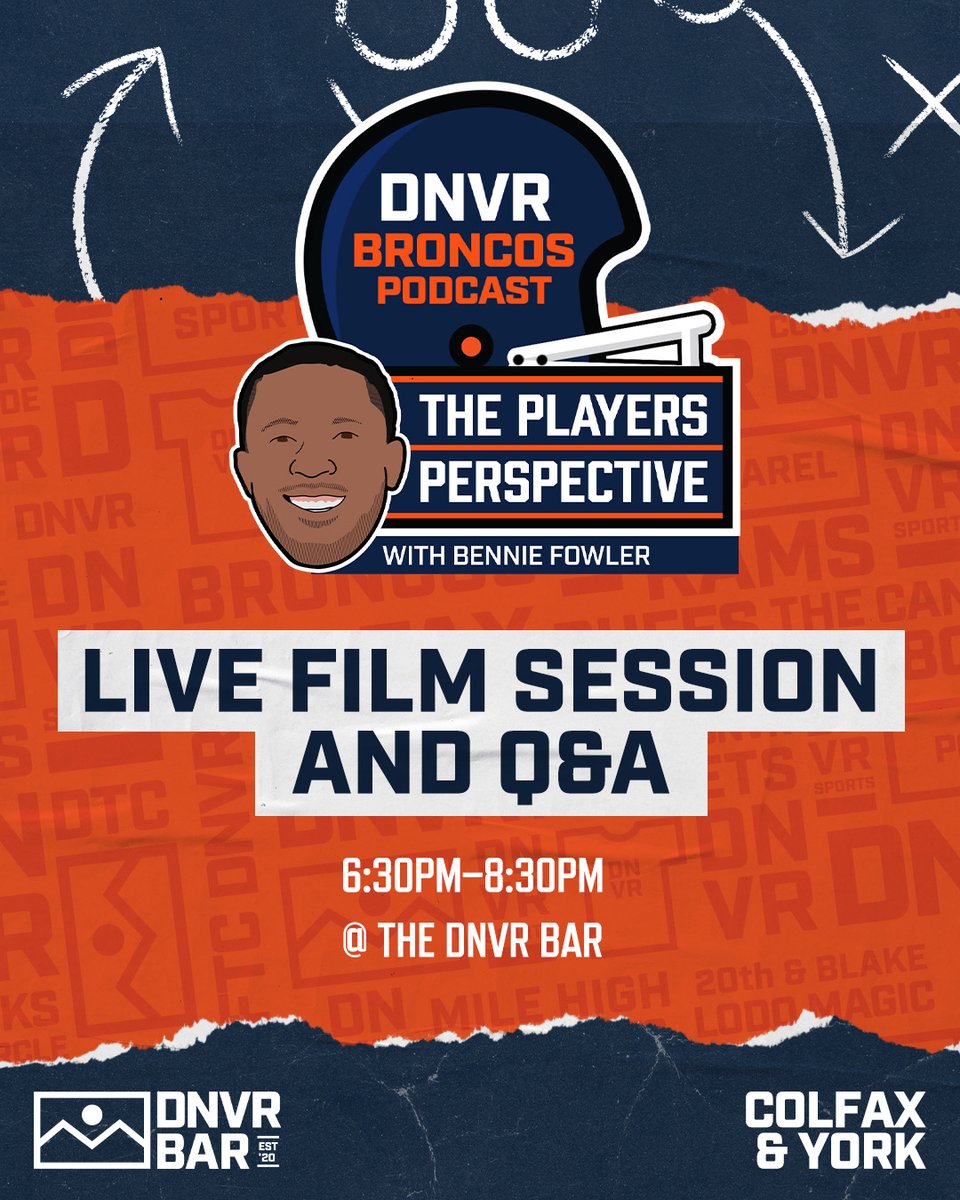🎥 Live Film Room with Bennie Fowler

Join us tomorrow night at the DNVR Bar as Bennie breaks down game tape and answers your questions live!

RSVP for FREE: thednvr.com/event/diehard-…
