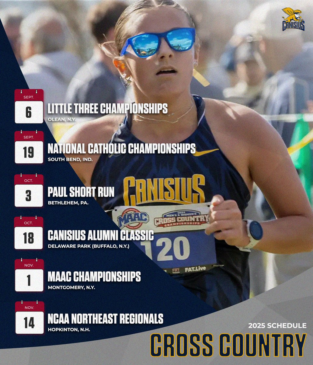 We're one step closer to the season, as the 2025 cross country schedule has been announced.

Full Release with schedule link:
📰 - tinyurl.com/7u9sa4k5 

#Griffs