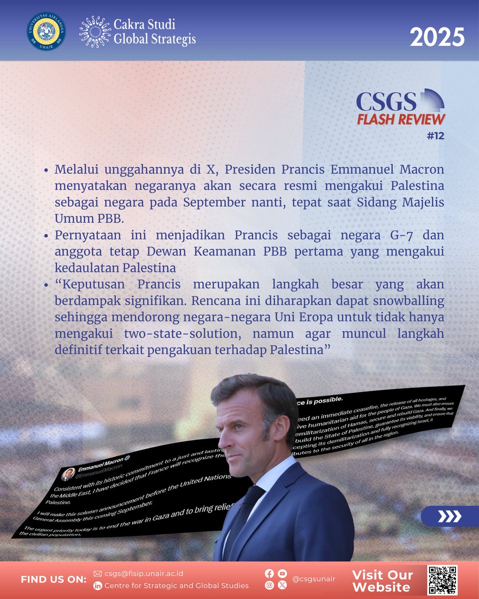 csgsunair's tweet image. Desainer: Lutfi Ahmad 
#CSGS #CSGSflashreview #perancis #macron