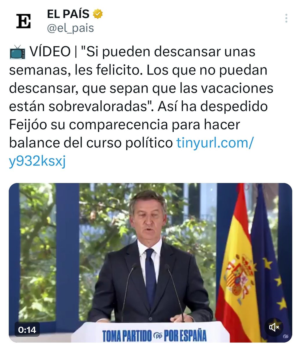 Nada de vacaciones Alberto, tú mejor vete directamente a tomar por culo.