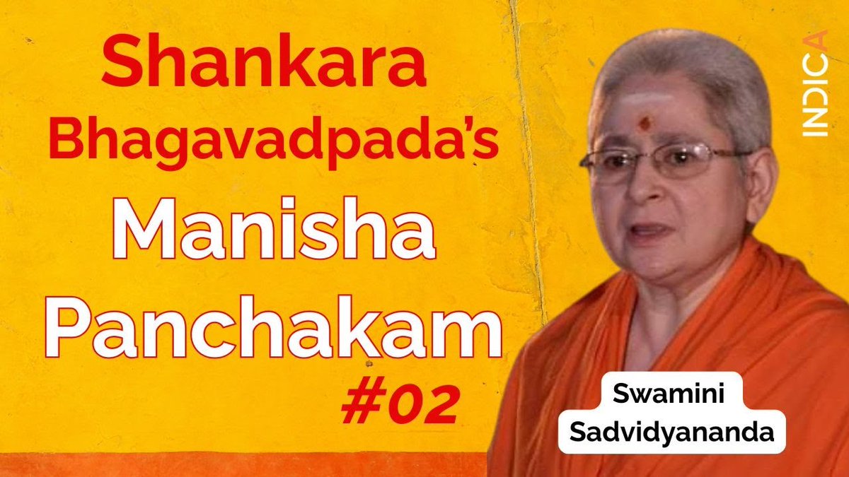 Global Festival of Oneness | #GFO2025

Shankara Bhagavadpada’s Manisha Panchakam - 02 by Swamini Sadvidyananda

Watch the video here: youtu.be/B0CeALLUNq4

#AdiShankara #Vedanta #Advaita #Oneness #AdiShankaracharya #nonduality #indicamoksha <a href="/nkgrock/">Nithin Sridhar</a> <a href="/IndicaOrg/">INDICA</a>