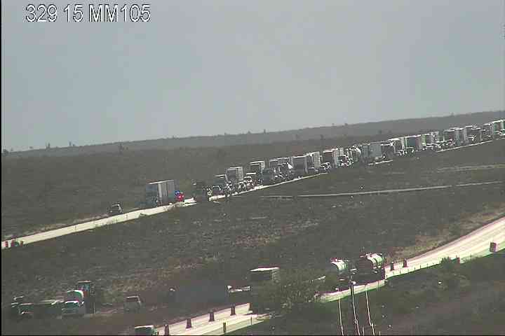 *TRAFFIC ALERT* (7:07a) - Fatal crash has 15S BLOCKED between Bunkerville and Moapa at MM 106. (Pic RTC/FAST)