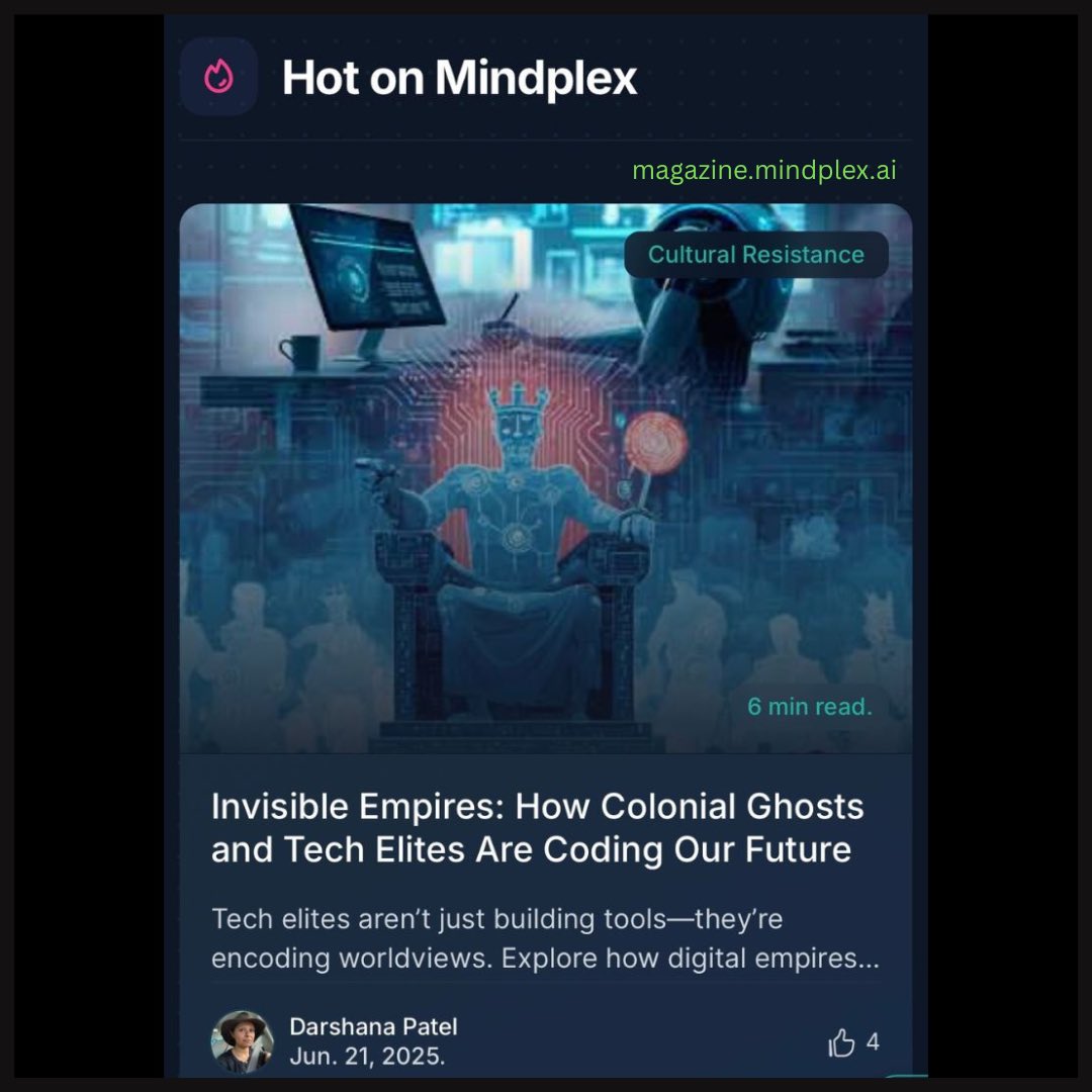 darshana_patel's tweet image. The UBI Mouse Trap: How Comfort Becomes Control in the Algorithmic Age

magazine.mindplex.ai/post/the-ubi-m…

#AI #artificalintelligence #UBI #WomenInTech