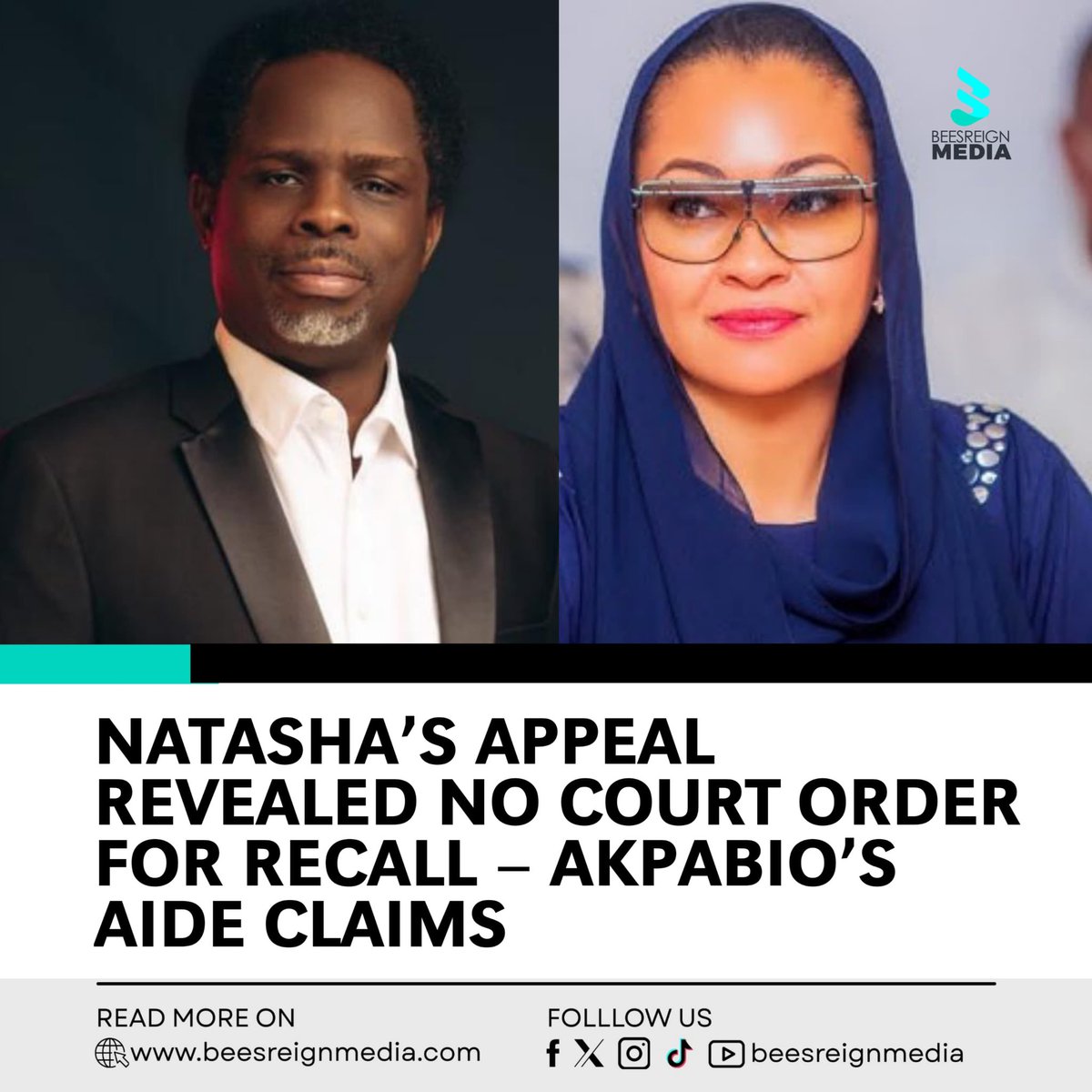 NATASHA'S APPEAL REVEALED NO COURT ORDER FOR RECALL  - AKPABIO'S AIDE CLAIMS

Follow <a href="/beesreignmedia/">Beesreign Media💚</a> for more gists and updates 
#natasha_nice #akpabio #nass