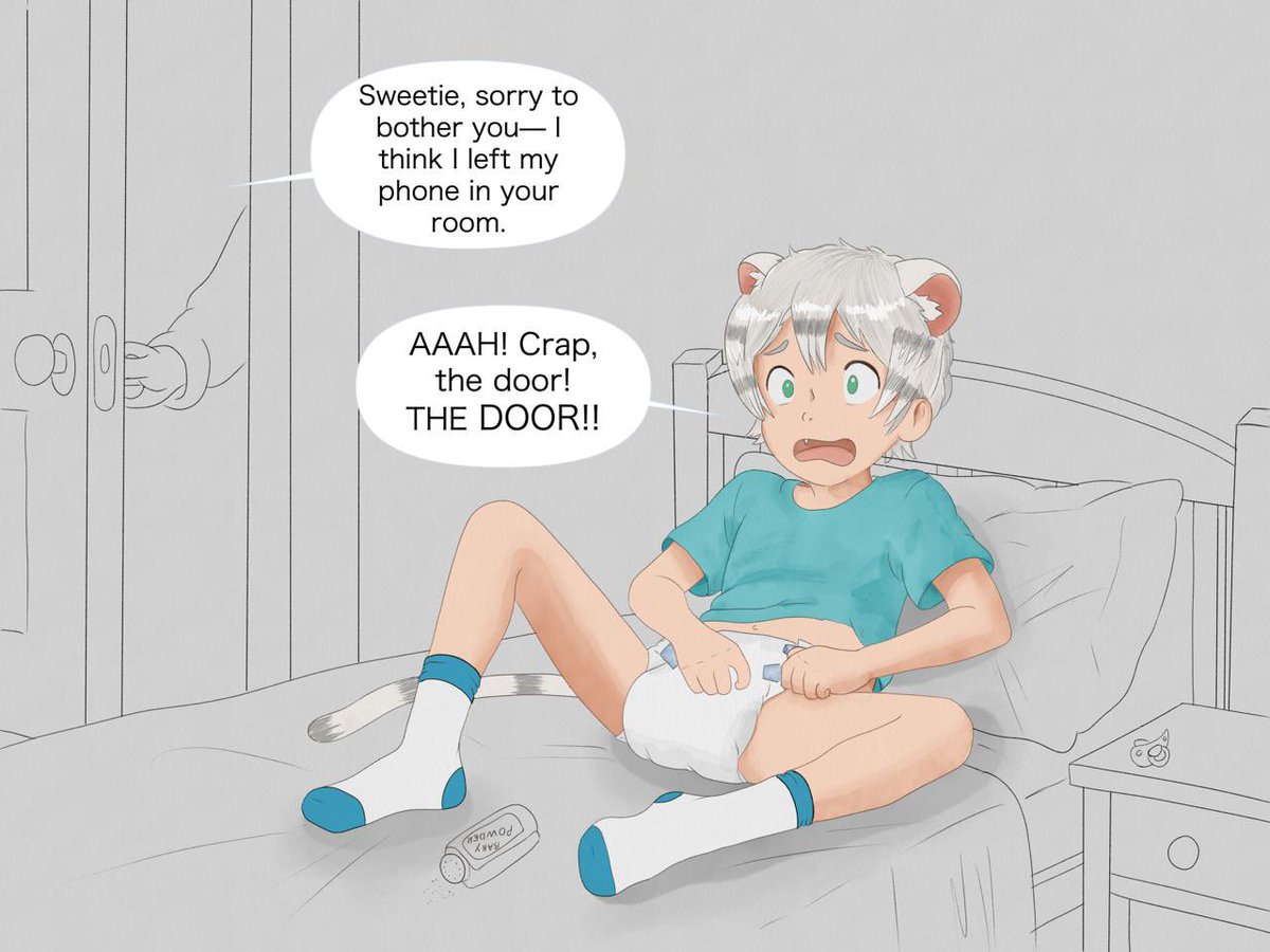 When <a href="/LittleMyless/">Myles-ButSmall</a> forgot to close the door to his room

#Diaperboy #abdlboy #abdl #littlespace #diaper