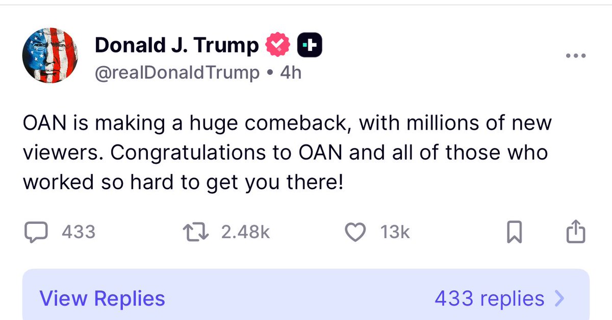 Today from <a href="/POTUS/">President Donald J. Trump</a> ! 🙌