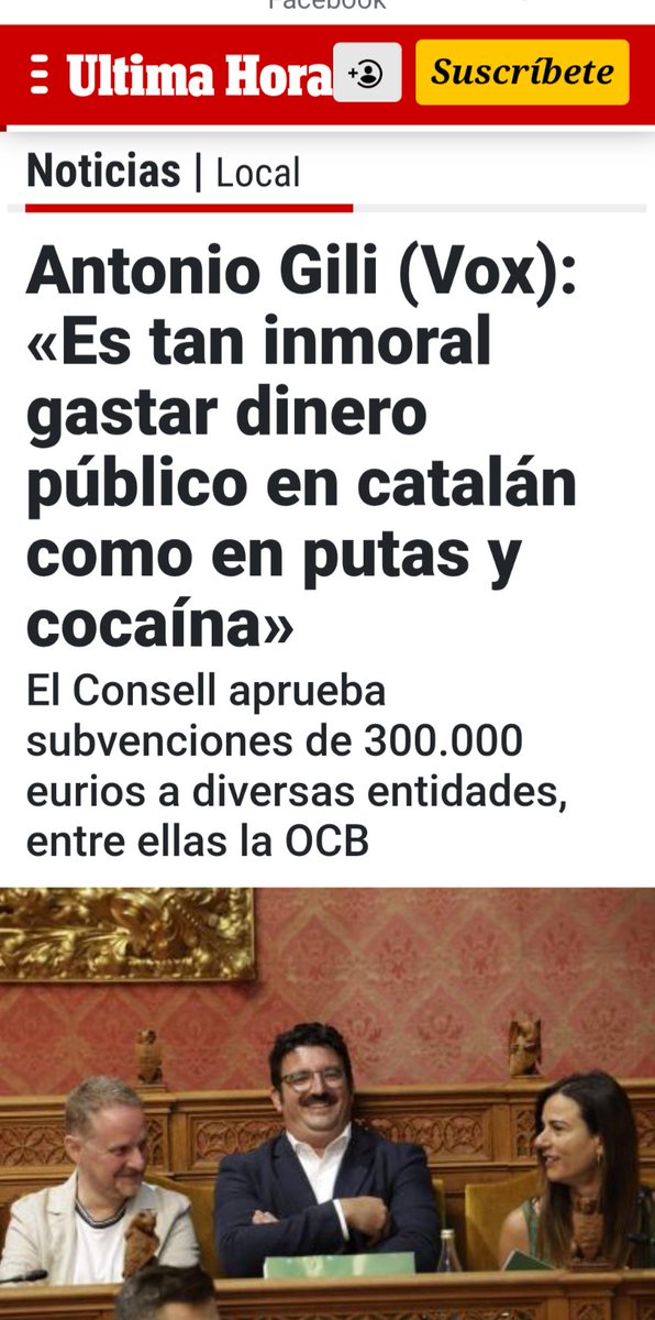 És tan immoral, per acció o 
omissió, deixar que aquesta banda pugui governar a cap Institució com gastar doblers públics en putes i cocaïna.

Si no unim forces contra animalades com aquesta serem responsables directes de les conseqüències.