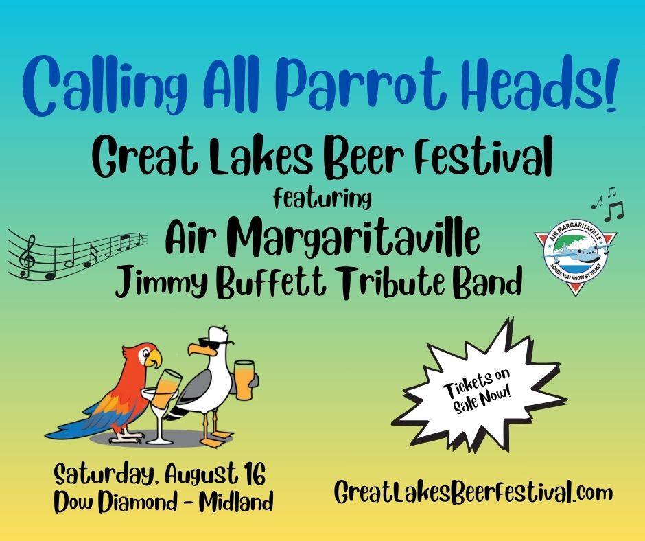 GrtLksBeerFest's tweet photo. Put on your flip flops🩴 and sunglasses😎 and head to the Great Lakes Beer Festival on August 16!

Our musical line-up is featuring Air Margaritaville and more than 70 breweries and distilleries.🍺🥃🍸

Tickets on sale now: https://t.co/RlQ0vJs6c7 https://t.co/IxrLNbBSAu