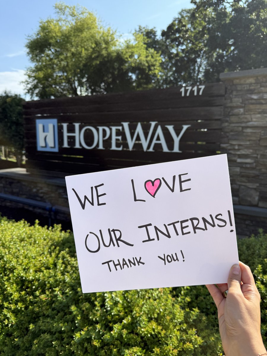 Today is #NationalInternDay!

We are incredibly grateful for the talented interns who have been part of the HopeWay team this past year. Your energy, passion, and support have made a lasting impact, and we couldn’t be more thankful.

Please join us in sharing our gratitude!