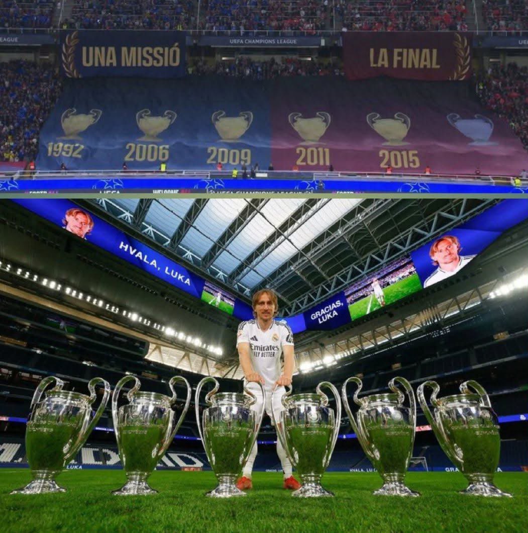 theMadridZone's tweet image. 🚨 Official Barcelona TV: “From here, we haven’t given the tribute that Luka Modric deserves. His last great service was the pass to Koundé in the Copa del Rey final.”

🤐