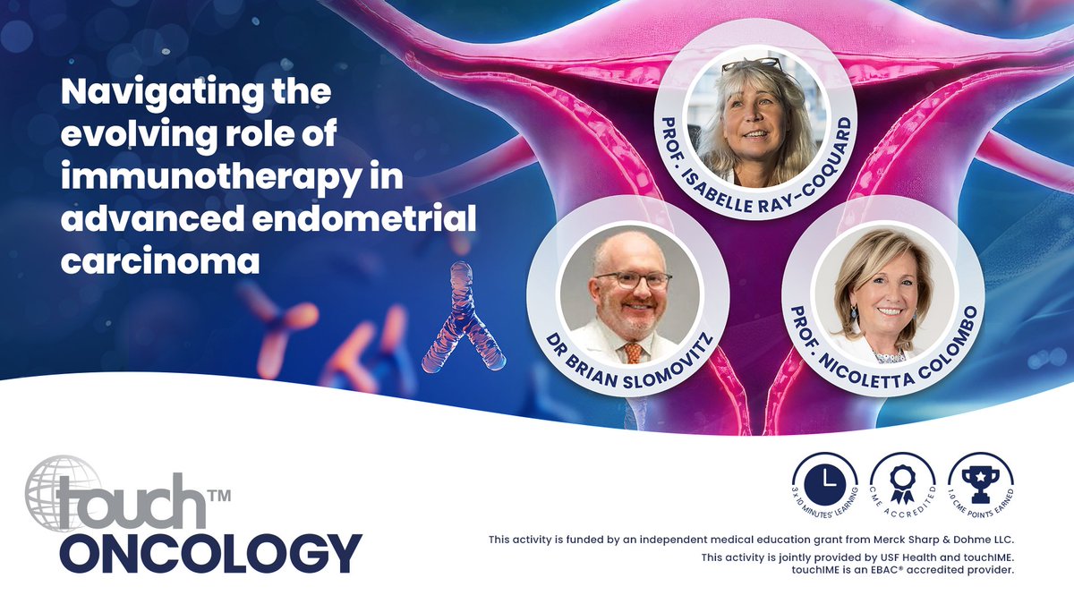 🚨 New CME-accredited expert video!

Learn how #immunotherapy is transforming advanced #endometrialcancer care.

✅ Biomarker-driven treatment
✅ Managing immune side effects

🎥 Watch now: 
touchoncologyime.org/panel-icis-in-…

<a href="/CoquardRay/">Ray-Coquard Isabelle</a> <a href="/GynCancerMD/">Brian Slomovitz, MD, MS, FACOG</a>