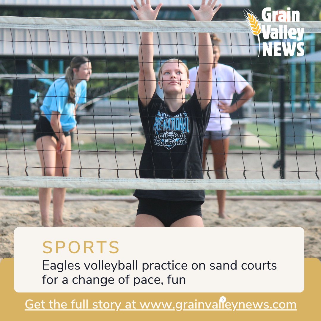 Grain Valley News (@grainvalleynews) on Twitter photo Eagles volleyball practice on sand courts for a change of pace, fun
grainvalleynews.com/news/eagles-vo…
by Michael Smith, Grain Valley News <a href="/MSmith2324/">Michael Edward</a> Eagles volleyball practice on sand courts for a change of pace, fun
grainvalleynews.com/news/eagles-vo…
by Michael Smith, Grain Valley News <a href="/MSmith2324/">Michael Edward</a>