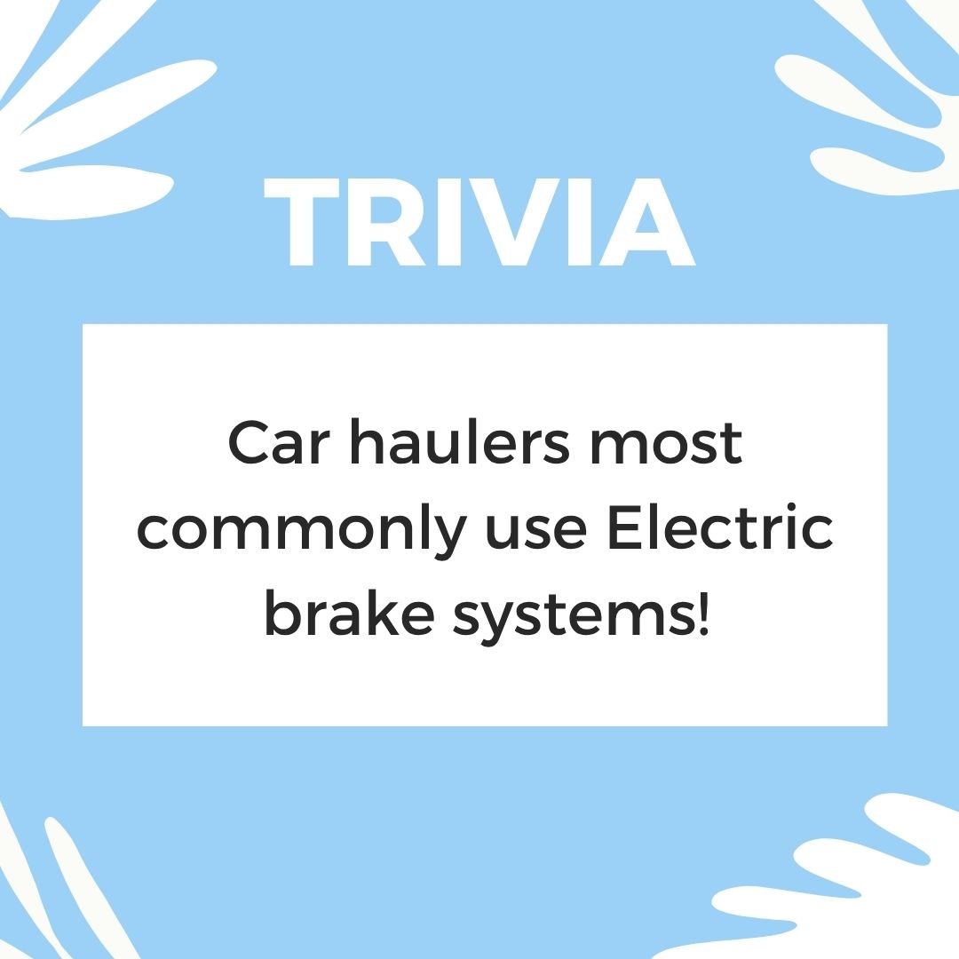 SmouseTrailers's tweet image. Did you guess it right? Car haulers most commonly use electric brake systems! They're reliable, responsive, and perfect for keeping heavy loads under control. #TrailerTrivia #TowSmart #BrakeCheck #HaulWithConfidence