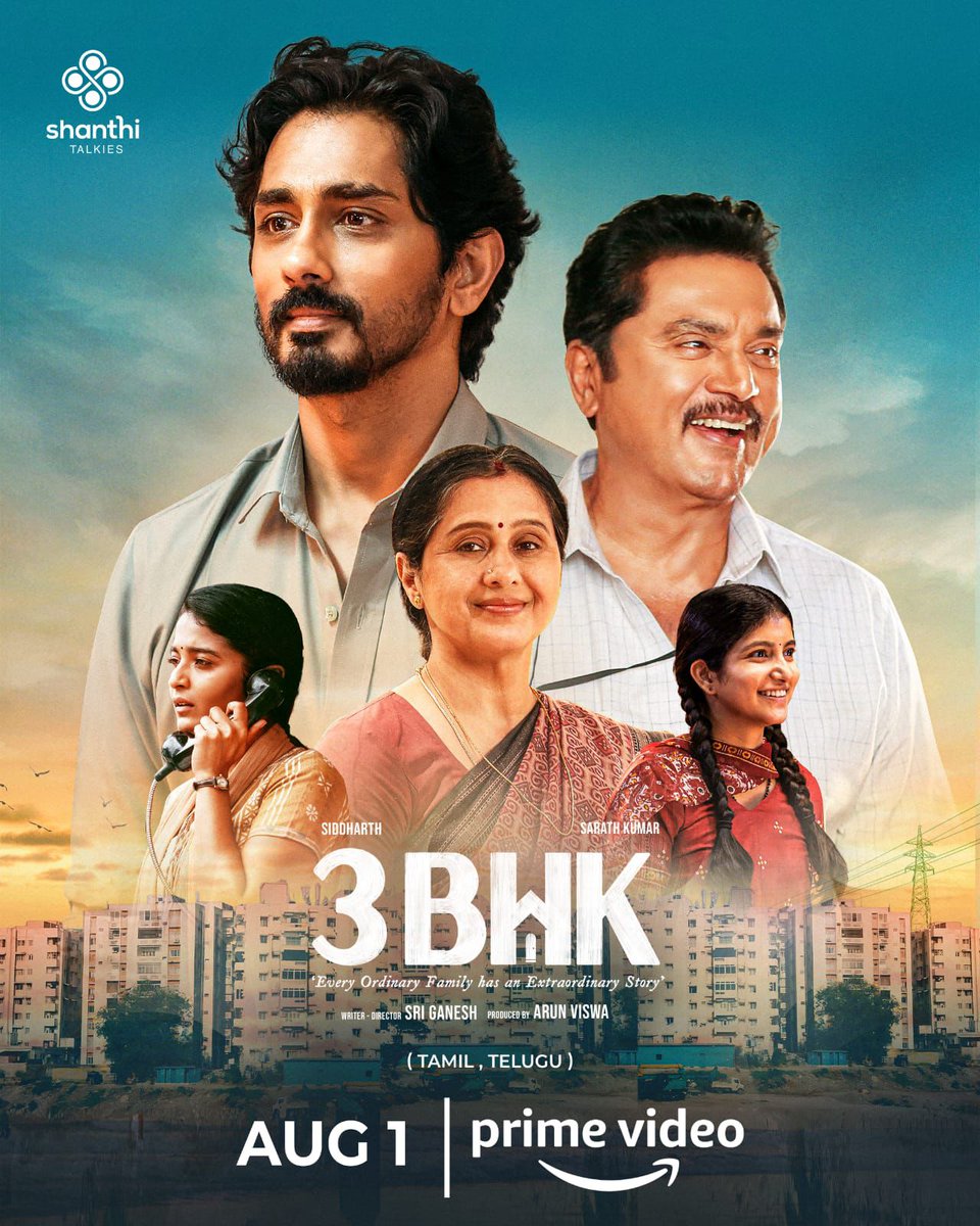 #3BHKOnPrime Streaming From Tomorrow... 
@primevideoin