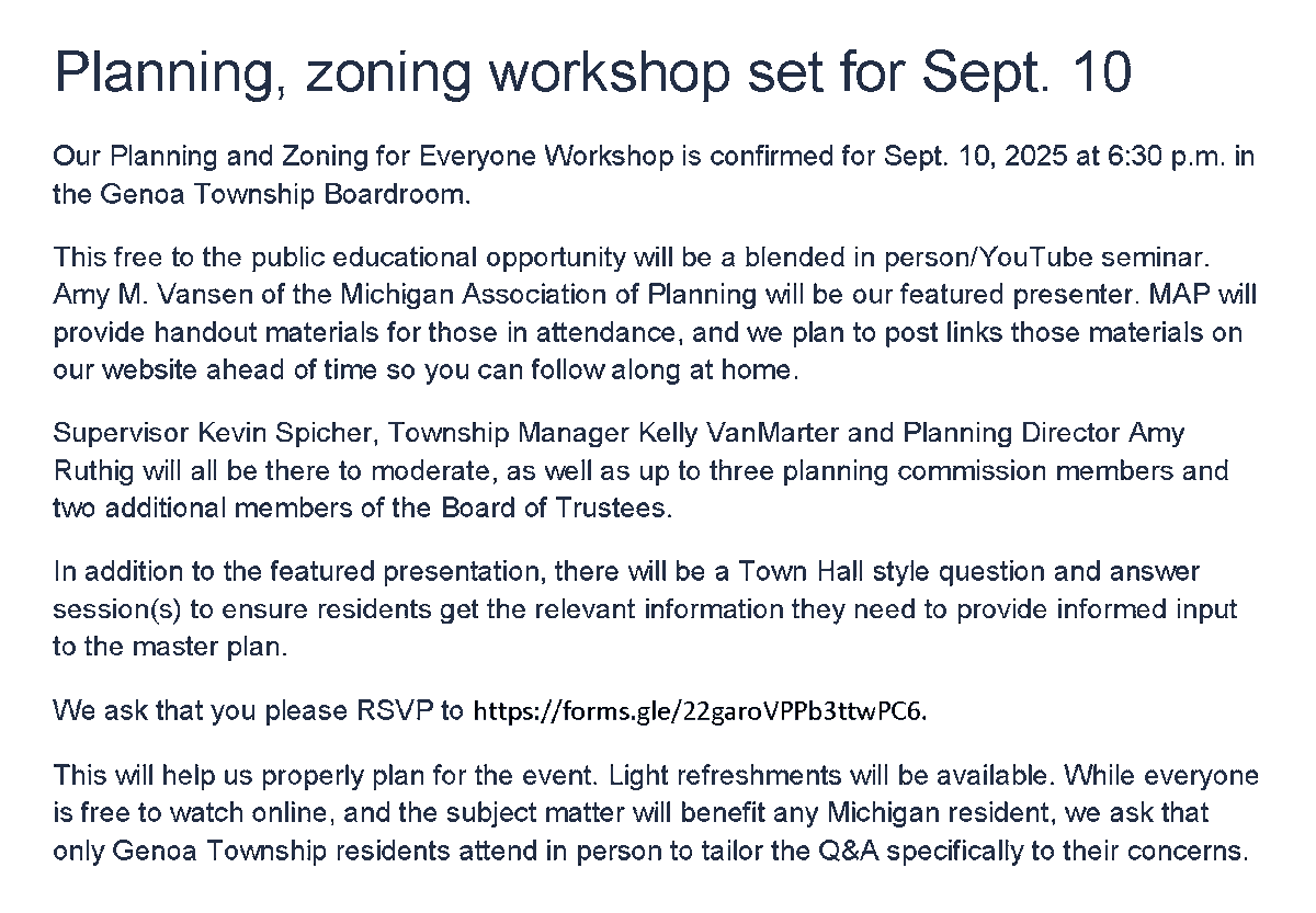 Register for the Planning and Zoning for Everyone Workshop by using this link: forms.gle/22garoVPPb3ttw…