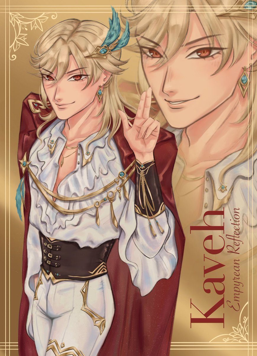 TheOtherHalfToh's tweet photo. This is my entry for this month @_VGen_ contest ! The theme is elegance, so I drew Kaveh in a pretty classy outfit >~<
#VGenCode #VGen #Kaveh #GenshinImpact #kavehfanart #vgencontest #elegance https://t.co/HYBlJFpphG