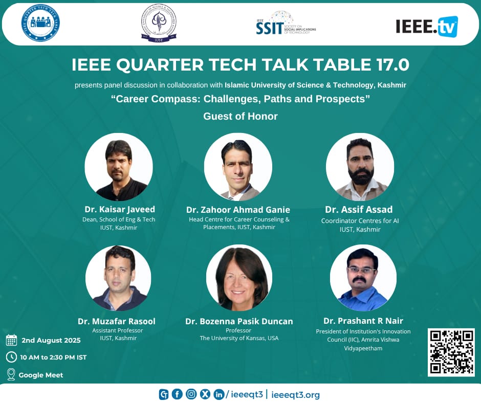 Quarter Tech Talk Table Series (@ieeeqt3) on Twitter photo IEEE QT3 17.0- Meet Our Esteemed Guests of Honor!๐ค
๐๐ฅ๐ฒ๐ด๐ถ๐๐๐ฒ๐ฟ ๐ก๐ผ๐: forms.gle/ar37VApez2RDH3โฆ
๐๐ฅ๐ฒ๐ด๐ถ๐๐๐ฟ๐ฎ๐๐ถ๐ผ๐ป ๐๐ฒ๐ฎ๐ฑ๐น๐ถ๐ป๐ฒ: 1st August 2025, 11:59 PM IST
#IEEE #IEEEQT3 #IEEEYP #IEEETV #IEEEEvents #CareerDevelopment #IEEENetworking #IUSTKashmir IEEE QT3 17.0- Meet Our Esteemed Guests of Honor!๐ค
๐๐ฅ๐ฒ๐ด๐ถ๐๐๐ฒ๐ฟ ๐ก๐ผ๐: forms.gle/ar37VApez2RDH3โฆ
๐๐ฅ๐ฒ๐ด๐ถ๐๐๐ฟ๐ฎ๐๐ถ๐ผ๐ป ๐๐ฒ๐ฎ๐ฑ๐น๐ถ๐ป๐ฒ: 1st August 2025, 11:59 PM IST
#IEEE #IEEEQT3 #IEEEYP #IEEETV #IEEEEvents #CareerDevelopment #IEEENetworking #IUSTKashmir