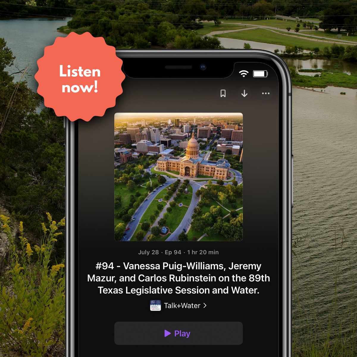 🎙️ Texas 2036 hits the mic! 

This week, <a href="/jeremybmazur/">Jeremy B. Mazur</a> joined <a href="/Carlos_TXH2O/">Carlos Rubinstein</a>, <a href="/groundwaterpuig/">Vanessa Puig-Williams</a> &amp; <a href="/H2OWonk/">Todd Votteler 💦</a> on the <a href="/TalkPlusWater/">Talk+Water Podcast 🌊</a> pod to discuss the regular session’s #txwater wins, the special session and November’s Prop 4 vote.

Full episode here: apple.co/4m3YNpd
