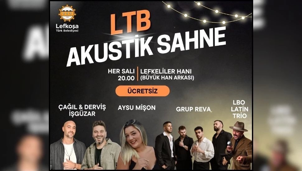 Lefkoşa Türk Belediyesi, Ağustos’ta Lefkeliler Hanı’nda akustik konserlere ev sahipliği yapacak kibrishakikat.com/?p=232938 <a href="/mharmanci/">Mehmet Harmanci</a> #LTB