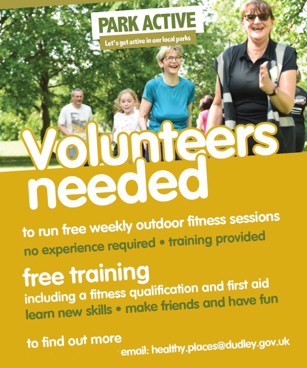 ConnectedDudley's tweet photo. Park Active Volunteer Training!
Do you have an interest in community and fitness and love the outdoors? This is the opportunity for you!  Full training is provided.  For more details visit https://t.co/oCuTJh2GrB and for an application form email healthy.places@dudley.gov.uk https://t.co/ZAGy4llv5O