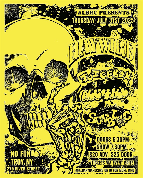 Tonight!

Haywire / Juicebox / All4All / Sunbloc @ No Fun