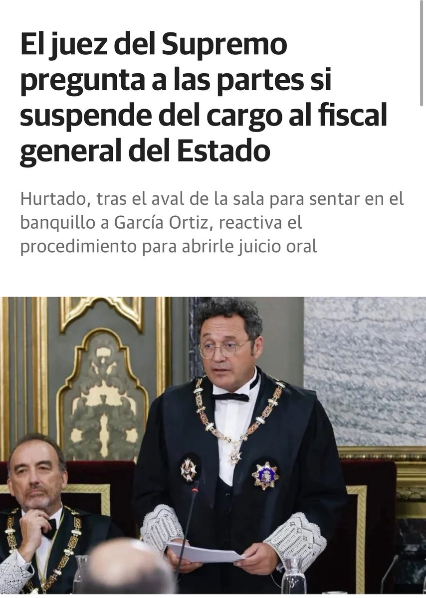 👉 Que creen ustedes que va a contestar el fiscal, cuyo jefe es el fiscal general que está acusado….. todo una sainete y ridículo en nuestro país