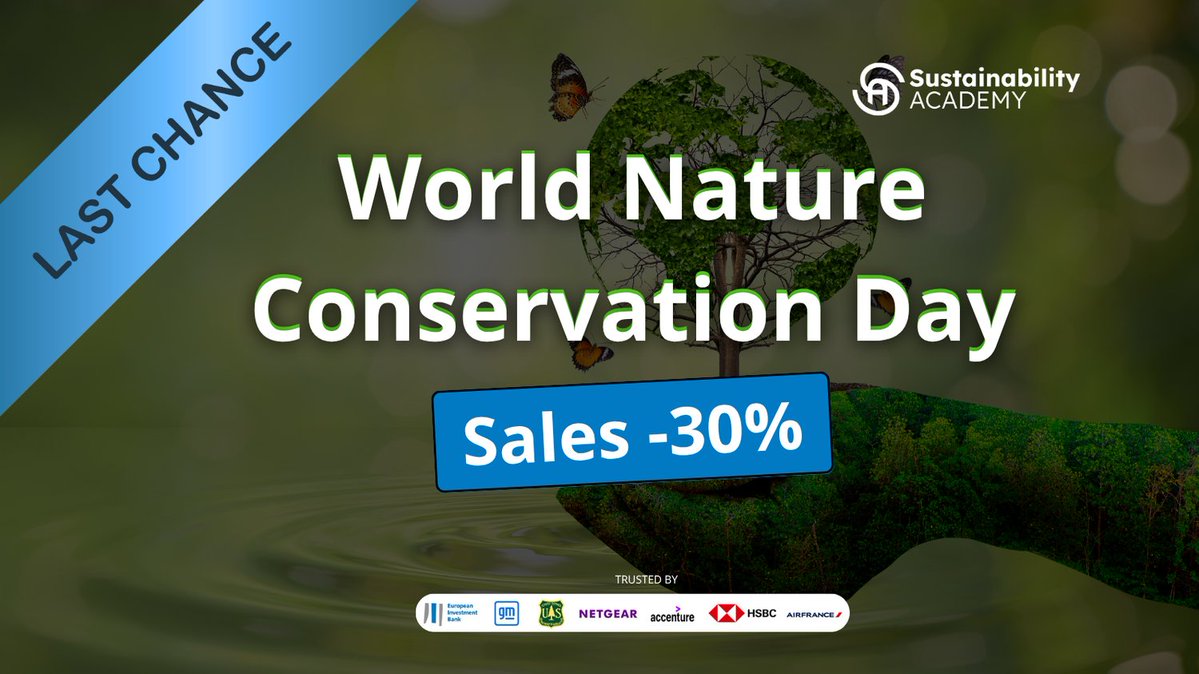 Center for Sustainability & Excellence (CSE) (@cse_network) on Twitter photo ๐จ LAST DAY!
<a href="/SustainAcademy/">Sustainability</a>'s 30% OFF sale ends at midnight!
๐ ESG, Carbon Reduction, Supply Chain & more
๐ sustainability-academy.org/certified-esg-โฆ
#LastChance #Sustainability #ESGTraining #ClimateCareers ๐จ LAST DAY!
<a href="/SustainAcademy/">Sustainability</a>'s 30% OFF sale ends at midnight!
๐ ESG, Carbon Reduction, Supply Chain & more
๐ sustainability-academy.org/certified-esg-โฆ
#LastChance #Sustainability #ESGTraining #ClimateCareers