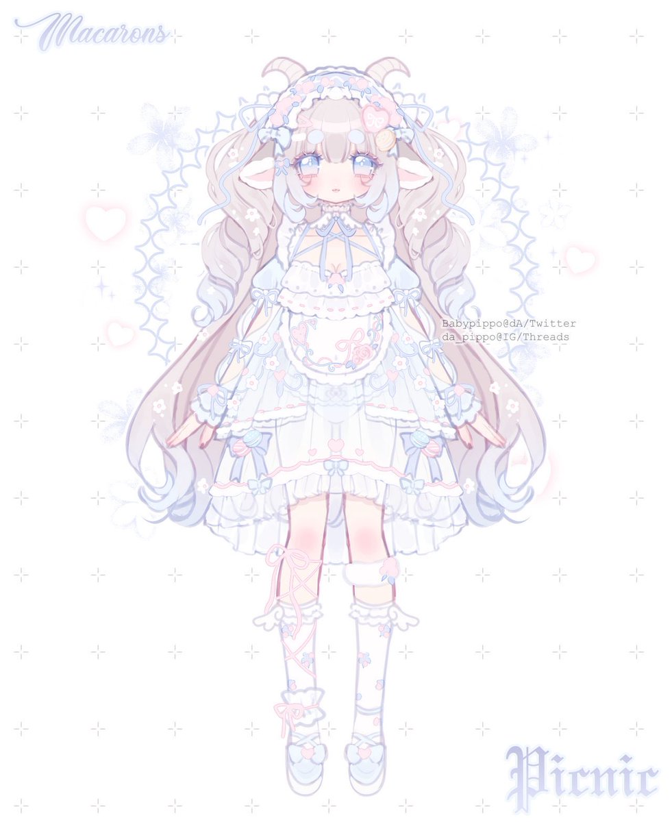 Picnic: Macarons 🐏 🌸 

Character design 💖 info 👇