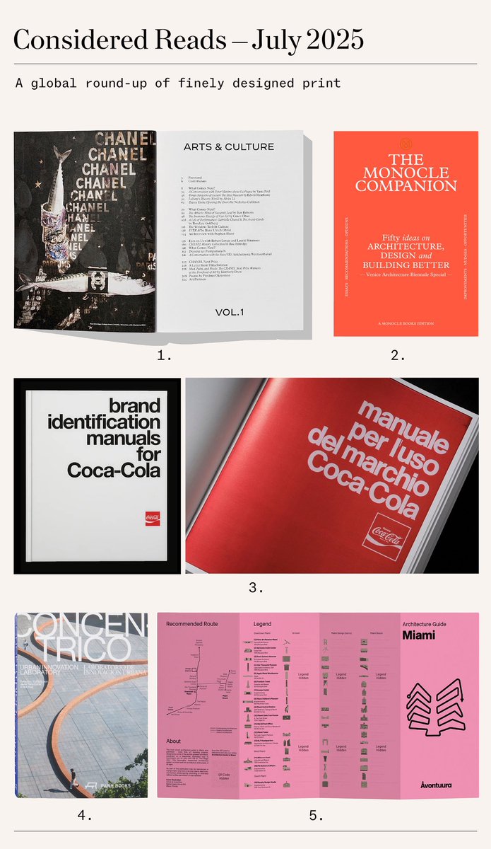 📚 La publicación Design Considered #31 de Nolan Giles incluye el libro #Concéntrico: Urban Innovation Laboratory, publicado por Park Books, dentro de su selección de lecturas de verano sobre diseño y arquitectura contemporánea.

🔗 Lee todo el contenido designconsidered.com/p/design-consi…