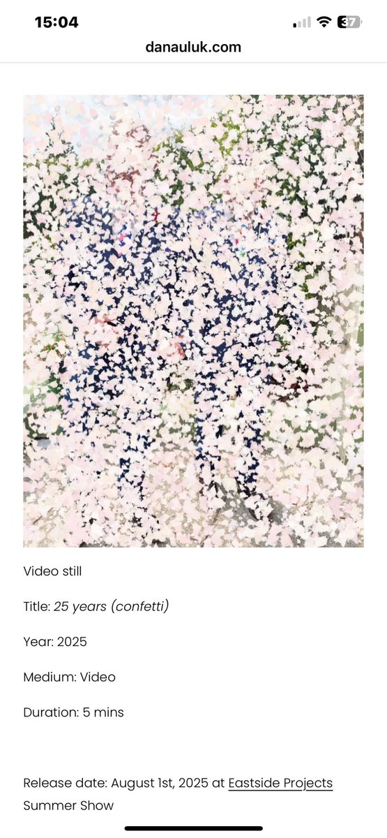 Looking forward and excited to be showcasing a new video art titled '25 years (confetti)' <a href="/eprjcts/">Eastside Projects</a> <a href="/digbethfirstfri/">Digbeth First Friday</a> - launches this Friday at 6pm! eastsideprojects.org/events/digbeth…