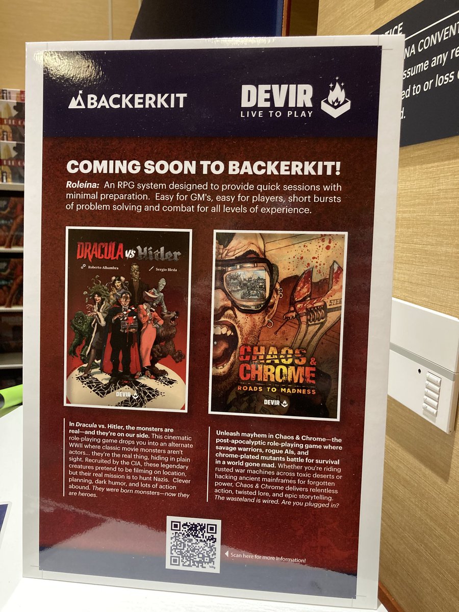 Roberto Alhambra (@robertoalhambra) on Twitter photo Primera sorpresa en #Gencon
El crowfunding de
#DraculaVsHitler y de #ChaosAndChrome en inglés verán la luz este 19 de agosto por <a href="/DevirAmericas/">Devir Americas</a> <a href="/DevirIberia/">Devir Iberia</a> Primera sorpresa en #Gencon
El crowfunding de
#DraculaVsHitler y de #ChaosAndChrome en inglés verán la luz este 19 de agosto por <a href="/DevirAmericas/">Devir Americas</a> <a href="/DevirIberia/">Devir Iberia</a>