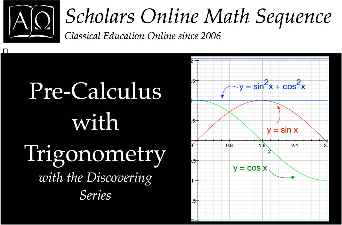 ScholarsOnline's tweet image. Pre-Calculus/Trigonometry
Explore harmonic and logistic functions with Art Mabbott to develop new analytic techniques using calculators and software to evaluate functions.  Frequent classes, live-chat guidance, timely feedback. 
scholarsonline.org/Info/coursedes…
#precalculus #trigonometry