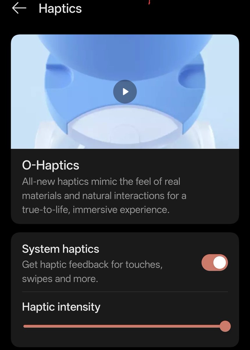 Hot take: OnePlus and Oppo devices have the best Haptic feedback implementation in Android devices.

O Haptics &gt; rest of Android Haptics.