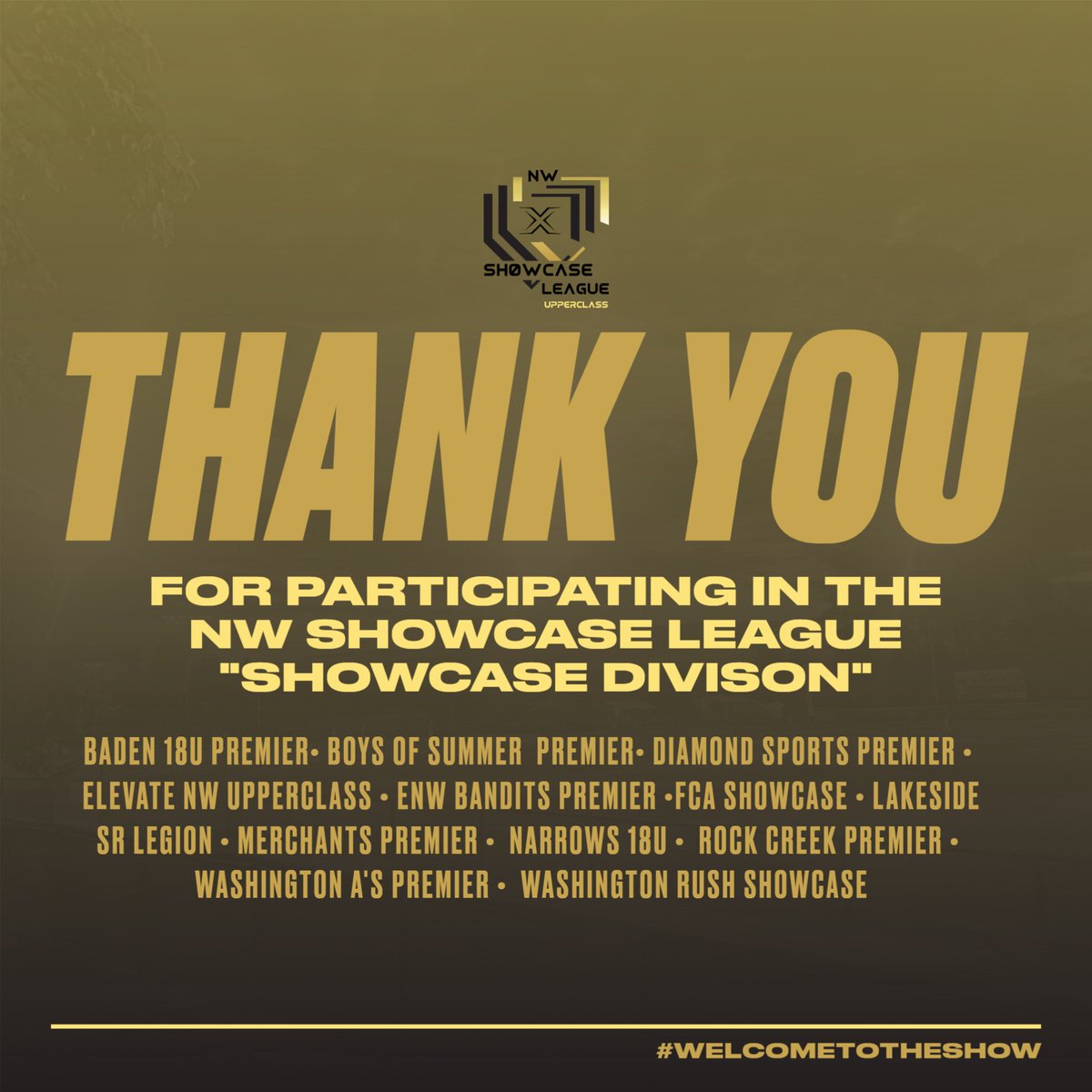 Thank you!!  Be on the lookout for all-league players list!!  Looking forward to what 2026 brings!!  NW Showcase League - where the best players compete on a daily basis!  #welcometotheshow