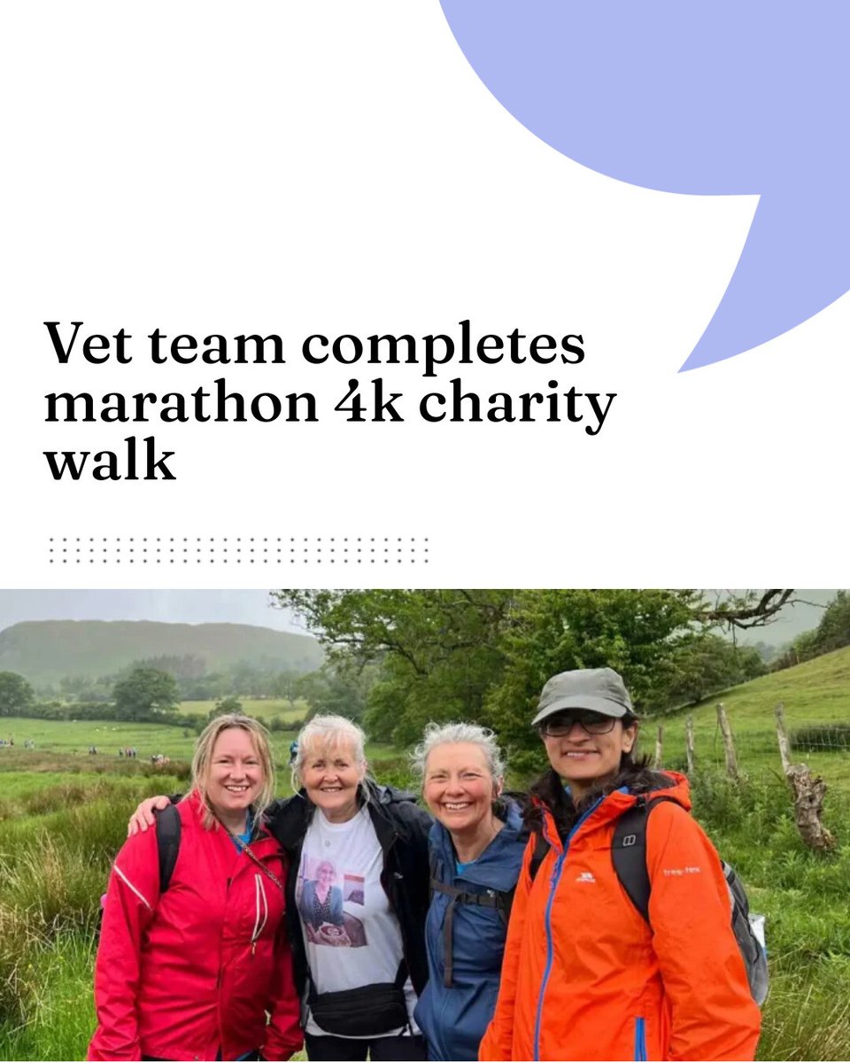 Vet team completes marathon 4k charity walk

 vettimes.com/news/vet-nursi…