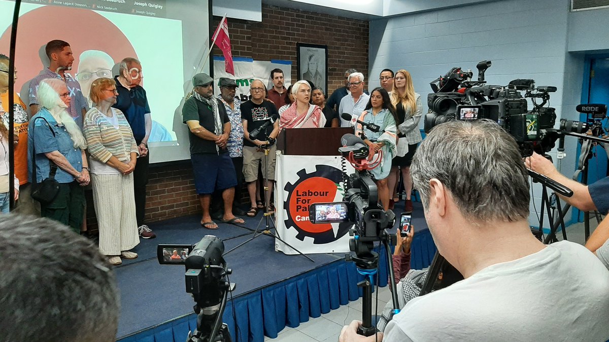 CUPE Ontario (@cupeontario) on Twitter photo Now: news conference calling for the reinstatement of paramedic Katherine Grzejszczak, fired by York Region for her anti-war comment on Facebook. With support from <a href="/IJVweb/">IndependentJewishVoices</a> Centre for Free Expression, @Labour4Palestine CUPE Ontario municipal workers & Healthcare Workers Alliance Now: news conference calling for the reinstatement of paramedic Katherine Grzejszczak, fired by York Region for her anti-war comment on Facebook. With support from <a href="/IJVweb/">IndependentJewishVoices</a> Centre for Free Expression, @Labour4Palestine CUPE Ontario municipal workers & Healthcare Workers Alliance