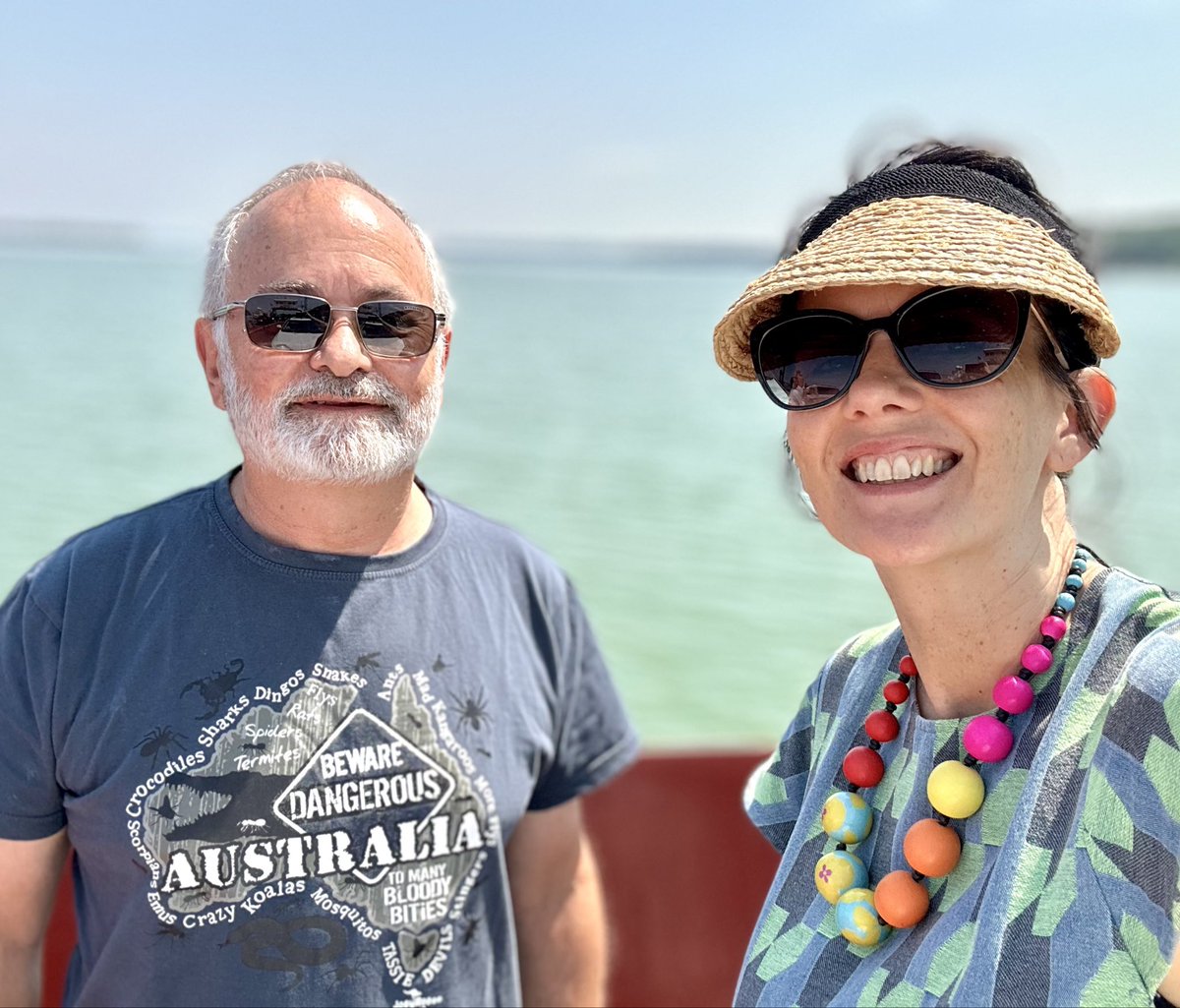 Hi to all literacy people from John Kirby and me in Kingston, Canada. Beautiful part of the world and a great pleasure for me to visit. You can learn more about Australia from John’s t-shirt 😂