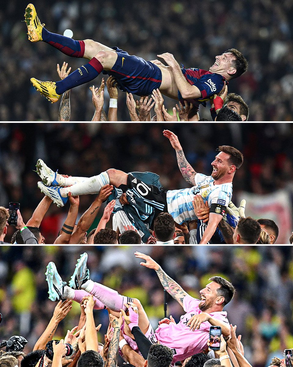 Lionel Messi becomes the king, wherever he plays 👑🙇‍♂️
