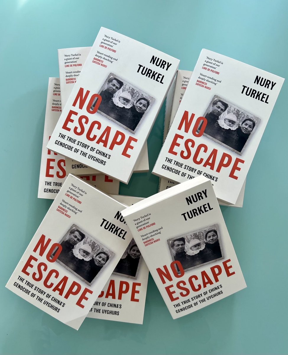 Nury Turkel (@nuryturkel) on Twitter photo “We had no map for what came next—only the will to survive it.”
—from No Escape
Officially out today in UK paperback (also available as e-book and audiobook). 🇬🇧
The cover photo was taken after my father was freed from a labor camp—after my mother and I were released from a “We had no map for what came next—only the will to survive it.”
—from No Escape
Officially out today in UK paperback (also available as e-book and audiobook). 🇬🇧
The cover photo was taken after my father was freed from a labor camp—after my mother and I were released from a