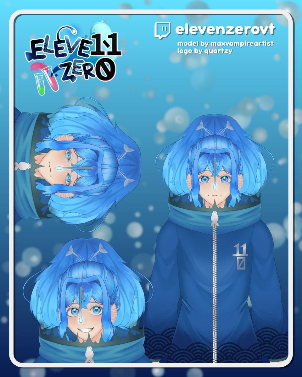 Finalmente posso rivelare il modello completo! Ringrazio tanto MaxVampireArtist per il modello (art+rigging) e Quartzy per il logo! (entrambi su vgen)
#ElevenZeroVT #VtuberReveal #vtuber #vtuberita #streamers #vtubermodel #vtuberdebut #italiano #twitch #twitchitalia #anglerfish