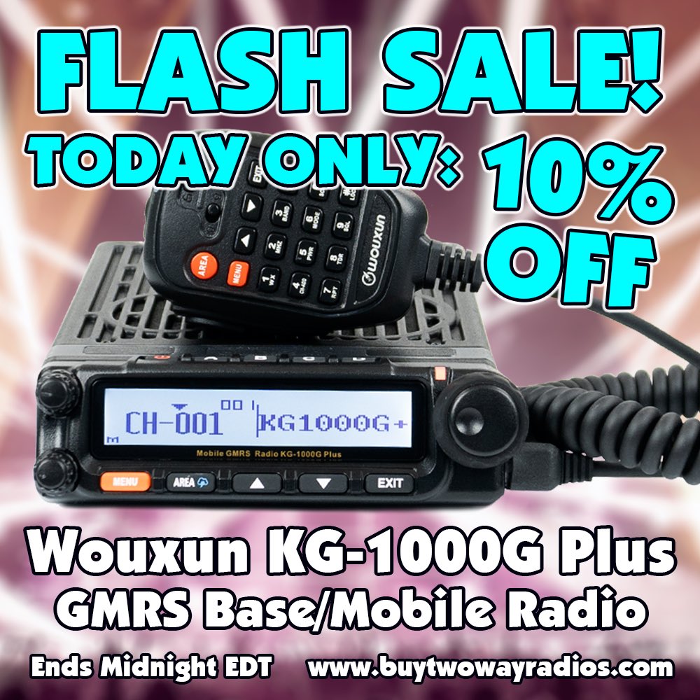 2wayradios's tweet photo. ❗️FLASH SALE!‼️Today only: 10% OFF the Wouxun KG-1000G Plus GMRS Base/Mobile Two Way Radio at Buy Two Way Radios! Act fast - the deal ends midnight TONIGHT EDT (7/31/2025) https://t.co/xblsfRFAXH